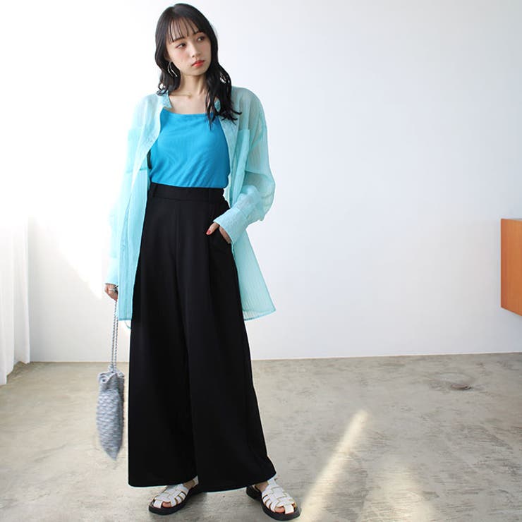 キレイ見え！ストレッチタックワイドパンツ | GeeRA | 詳細画像7 