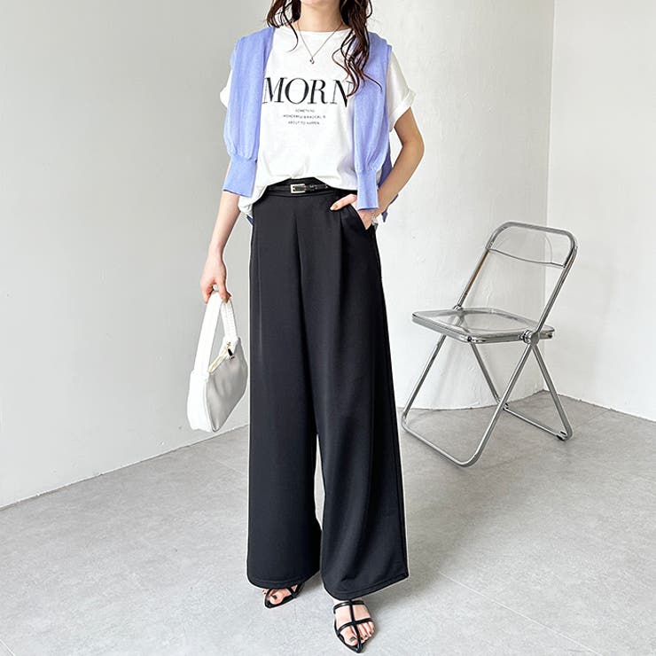 キレイ見え！ストレッチタックワイドパンツ | GeeRA | 詳細画像3 