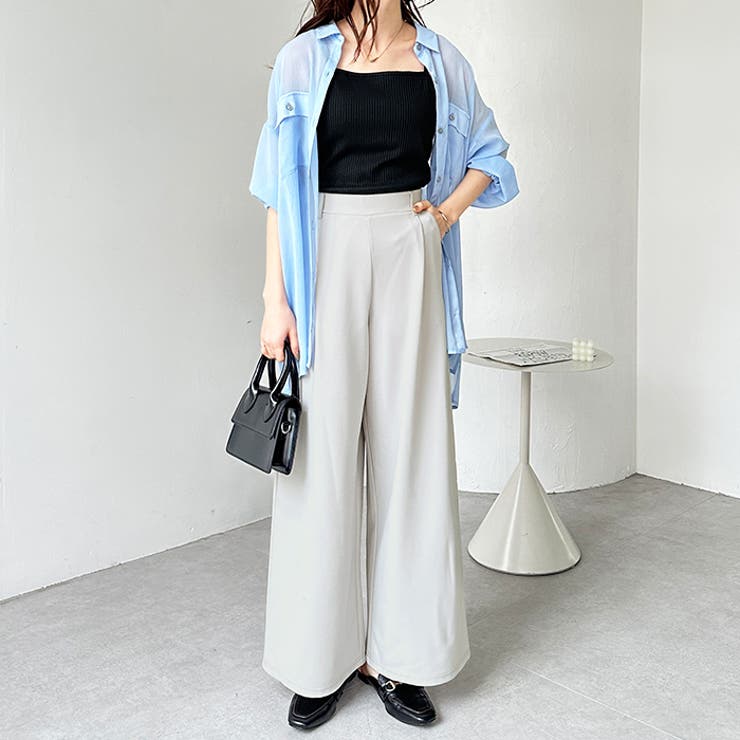 キレイ見え！ストレッチタックワイドパンツ | GeeRA | 詳細画像17 