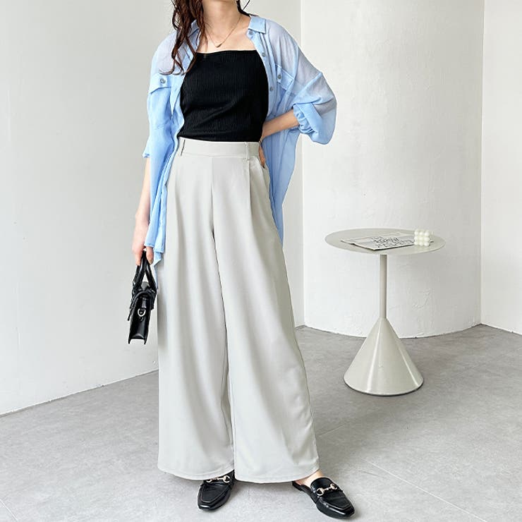 キレイ見え！ストレッチタックワイドパンツ | GeeRA | 詳細画像18 