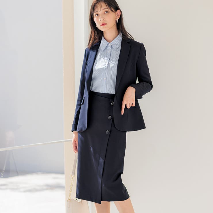 美品✨23区 40 ストレッチ　1B スカートスーツ　トラベルスーツ　濃紺 楽天市場】《サイズ交換無料》【大きい胸専用】スーツ