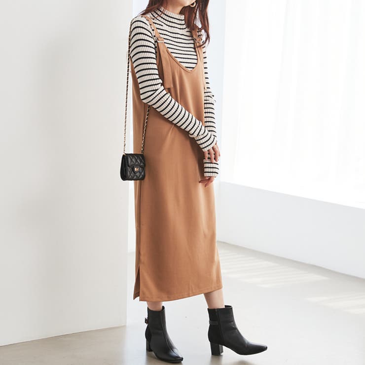 キャメル(ロング丈) | 上品ジャンパースカート | GeeRA