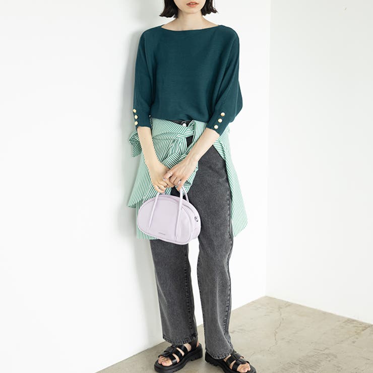 袖ボタン付ドルマンニットトップス | GeeRA | 詳細画像29 