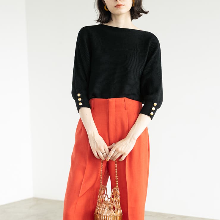 袖ボタン付ドルマンニットトップス | GeeRA | 詳細画像6 