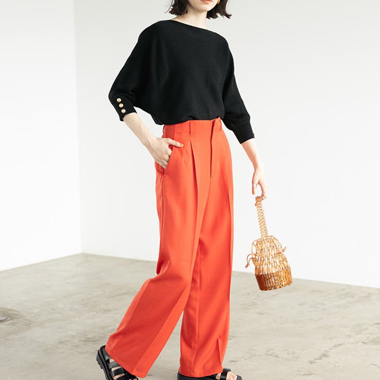 袖ボタン付ドルマンニットトップス | GeeRA | 詳細画像7 