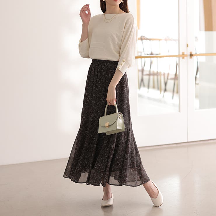 袖ボタン付ドルマンニットトップス | GeeRA | 詳細画像9 