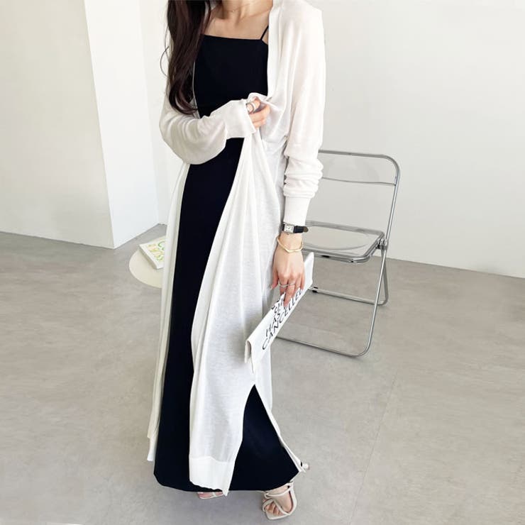 機能付ロングニットカーディガン 接触冷感 UV対策 抗菌防臭 夏服 | GeeRA | 詳細画像9 