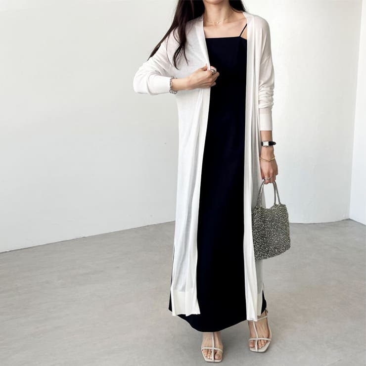 機能付ロングニットカーディガン 接触冷感 UV対策 抗菌防臭 夏服 | GeeRA | 詳細画像11 