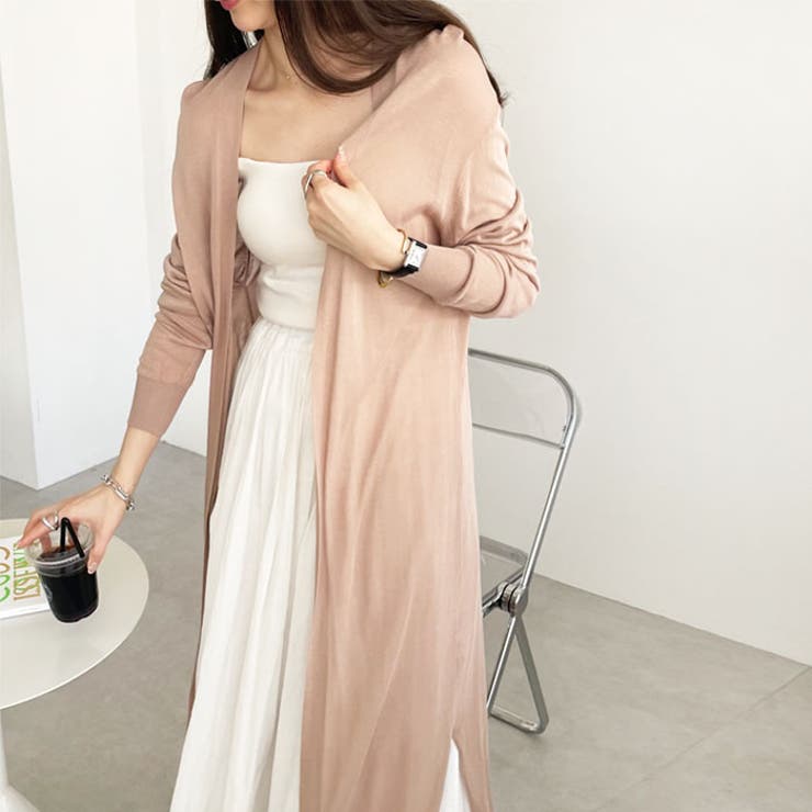 機能付ロングニットカーディガン 接触冷感 UV対策 抗菌防臭 夏服 | GeeRA | 詳細画像19 