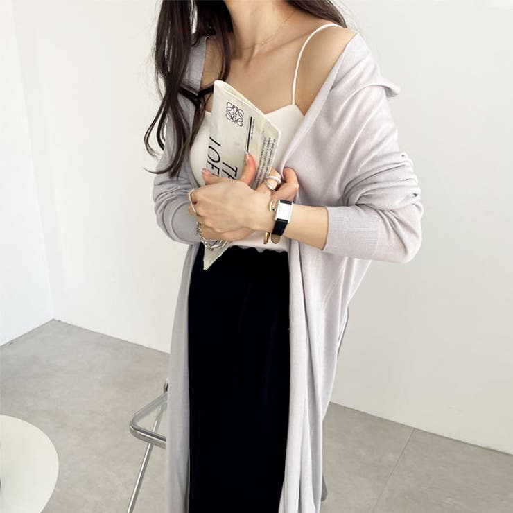 機能付ロングニットカーディガン 接触冷感 UV対策 抗菌防臭 夏服 | GeeRA | 詳細画像25 