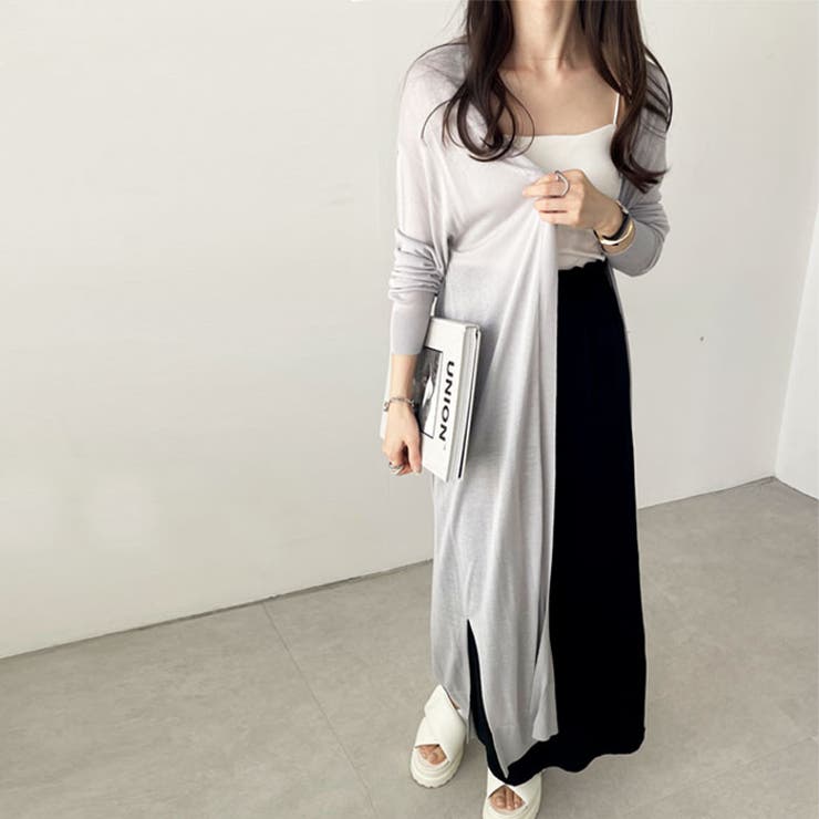 機能付ロングニットカーディガン 接触冷感 UV対策 抗菌防臭 夏服 | GeeRA | 詳細画像26 