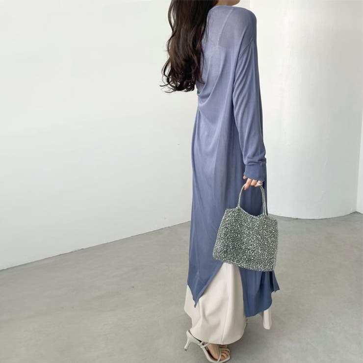 機能付ロングニットカーディガン 接触冷感 UV対策 抗菌防臭 夏服 | GeeRA | 詳細画像35 