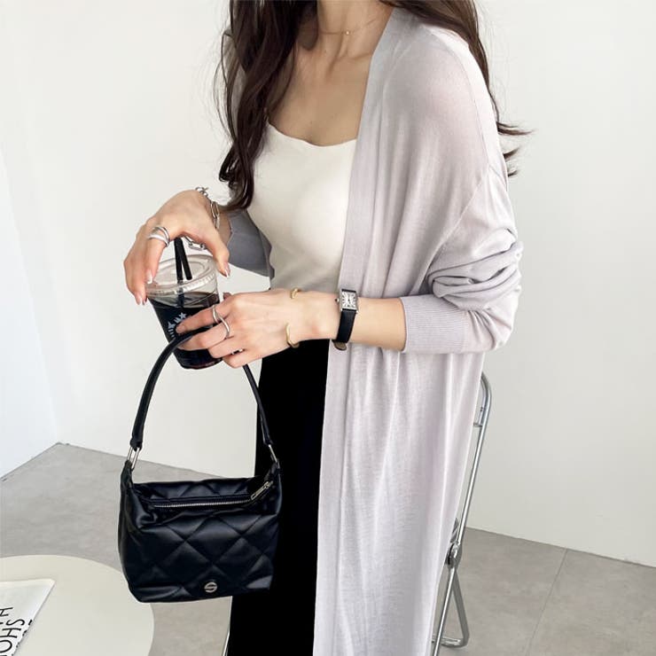 アイスグレー | 機能付ロングニットカーディガン 接触冷感 UV対策 抗菌防臭 夏服 | GeeRA