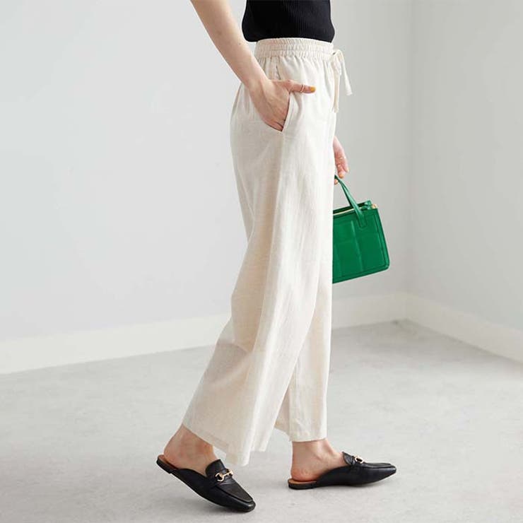 麻入りリラックスワイドパンツ | GeeRA | 詳細画像15 