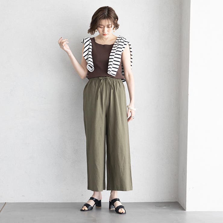 麻入りリラックスワイドパンツ | GeeRA | 詳細画像36 