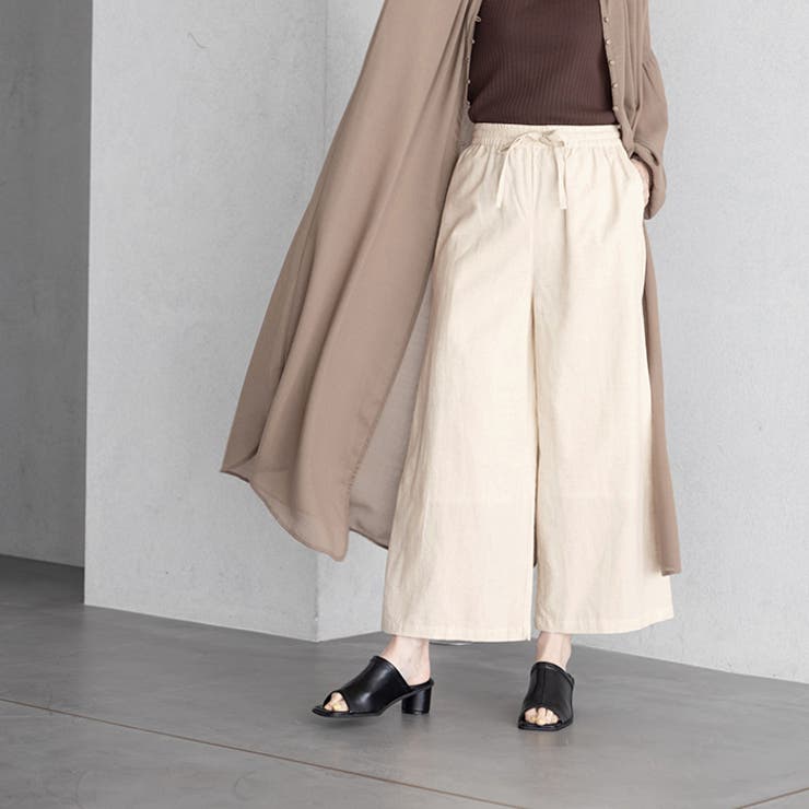 麻入りリラックスワイドパンツ | GeeRA | 詳細画像18 