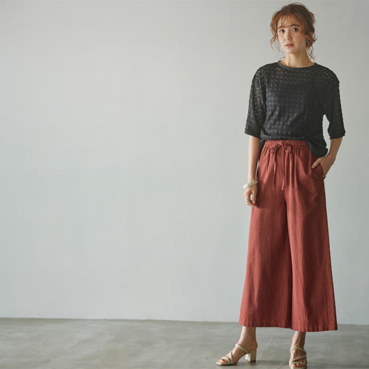麻入りリラックスワイドパンツ | GeeRA | 詳細画像68 