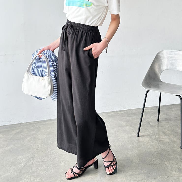 麻入りリラックスワイドパンツ | GeeRA | 詳細画像2 