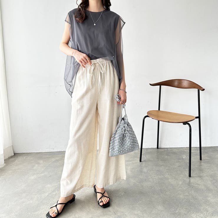 麻入りリラックスワイドパンツ | GeeRA | 詳細画像12 