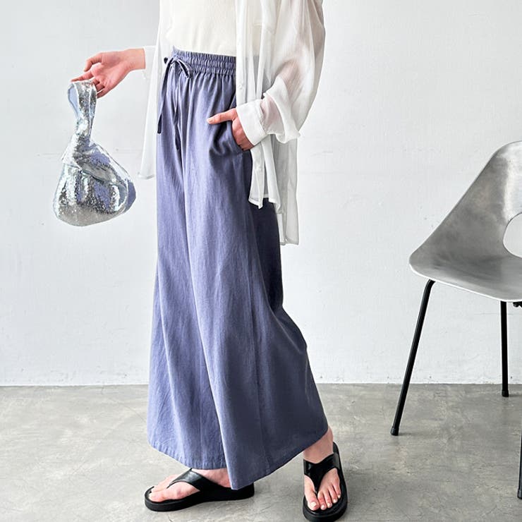 麻入りリラックスワイドパンツ | GeeRA | 詳細画像47 