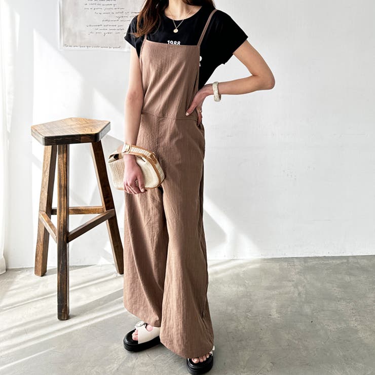 モカブラウン | バックリボン大人サロペット | GeeRA