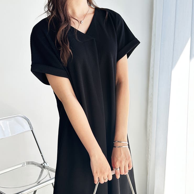 ひんやり快適！ジャカードスキッパーワンピース | GeeRA | 詳細画像5 