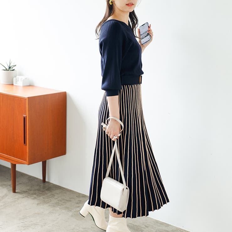 前後２ＷＡＹプリーツニットワンピース | GeeRA | 詳細画像5 