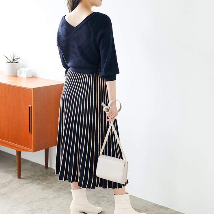 前後２ＷＡＹプリーツニットワンピース | GeeRA | 詳細画像6 