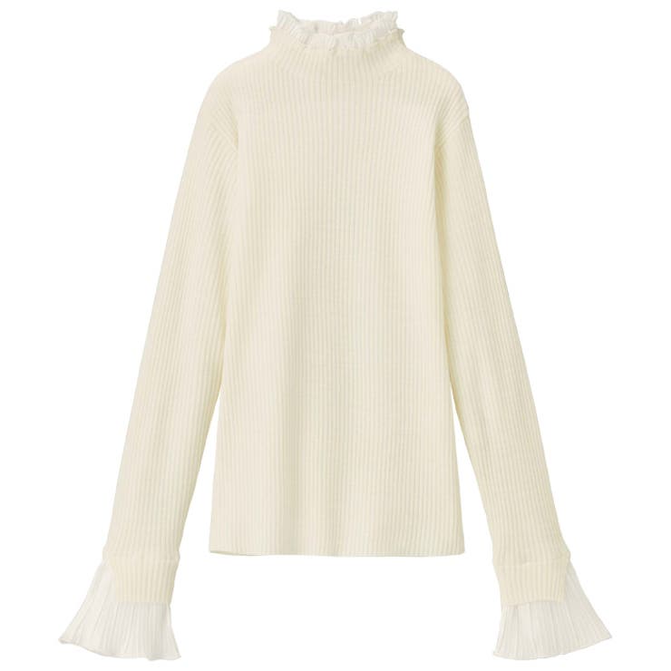 プリーツ付ハイネックリブニットトップス | GeeRA | 詳細画像76 