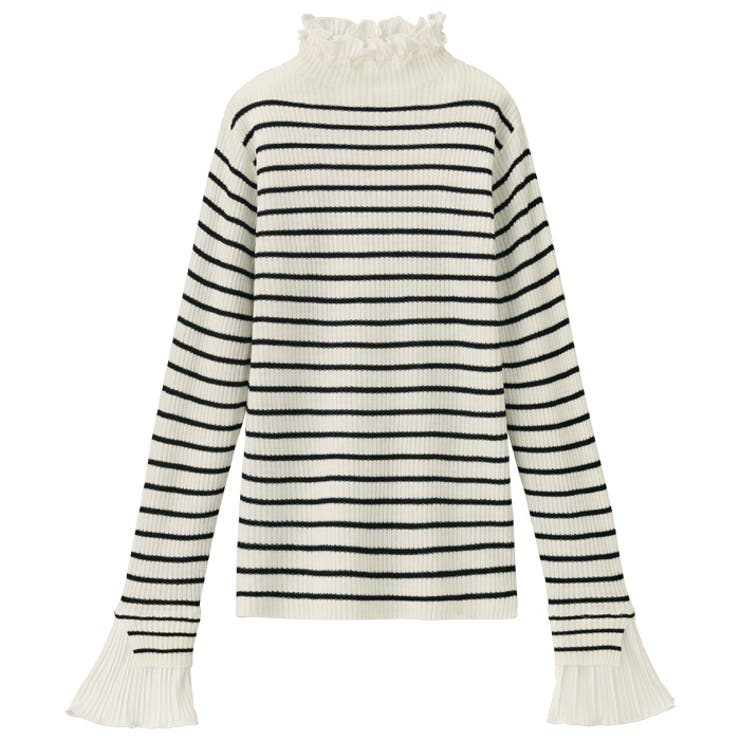 プリーツ付ハイネックリブニットトップス | GeeRA | 詳細画像78 