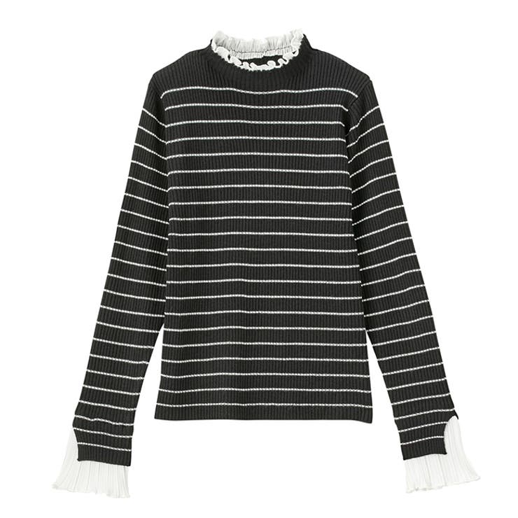 プリーツ付ハイネックリブニットトップス | GeeRA | 詳細画像84 