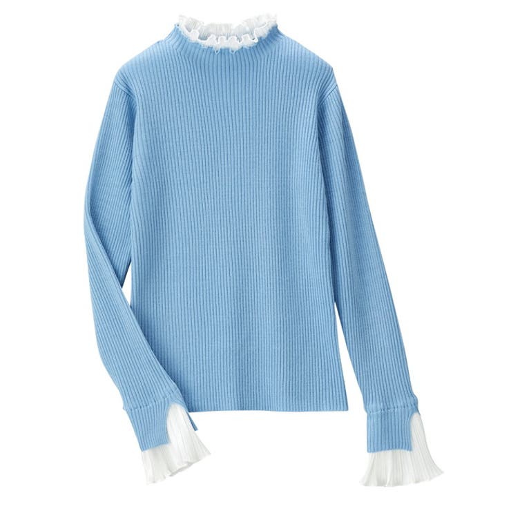 プリーツ付ハイネックリブニットトップス | GeeRA | 詳細画像85 