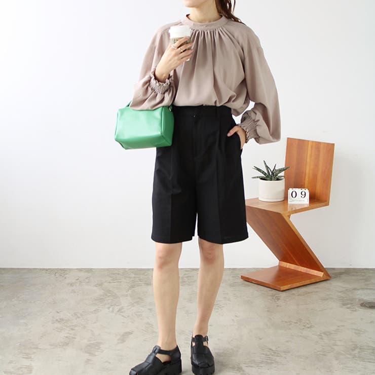 ハイネックギャザーバルーンスリーブブラウス | GeeRA | 詳細画像13 