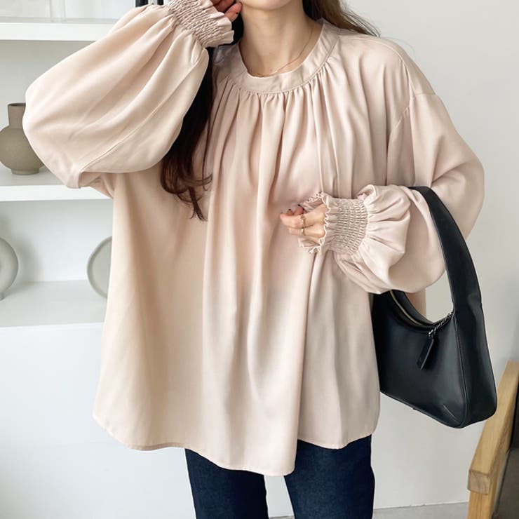 ハイネックギャザーバルーンスリーブブラウス | GeeRA | 詳細画像54 