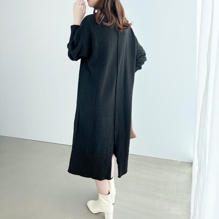 バックスリットタートルニットワンピース | GeeRA | 詳細画像23 