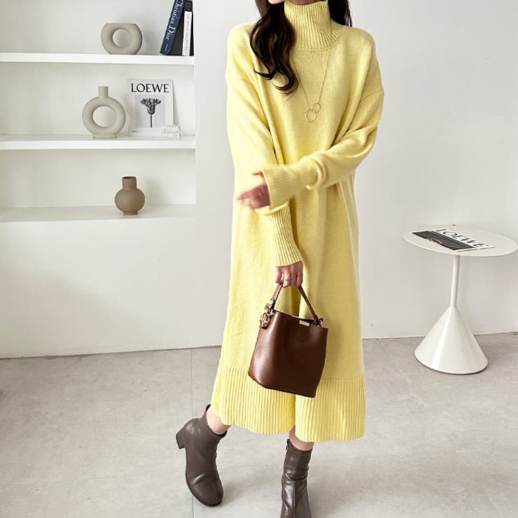 バックスリットタートルニットワンピース | GeeRA | 詳細画像61 