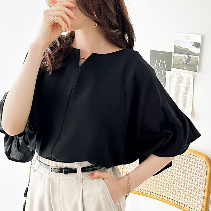 ブラック | ３ＷＡＹタックドルマンブラウス | GeeRA