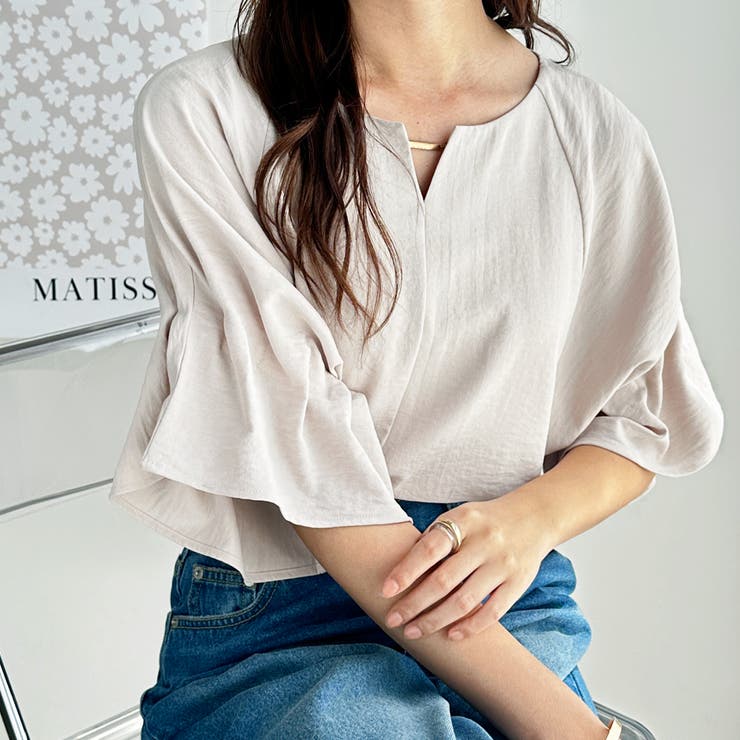 オフベージュ | ３ＷＡＹタックドルマンブラウス | GeeRA