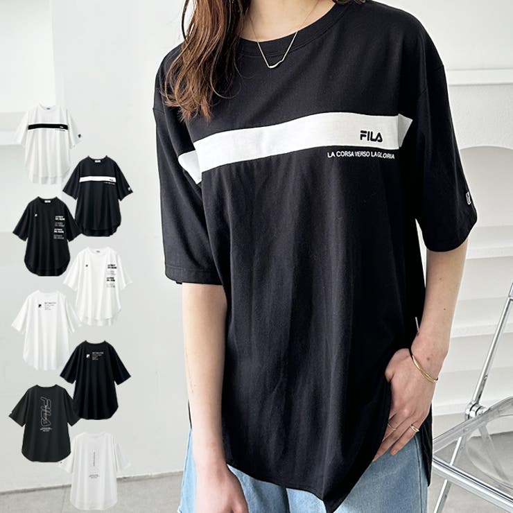 新作人気モデル FILA＞ロゴプリントアソートTシャツ 夏服[品番 トップス