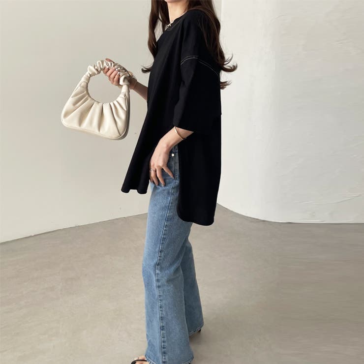 綿１００％ビッグシルエットステッチＴシャツ＜夏服・無地＞ | GeeRA | 詳細画像7 