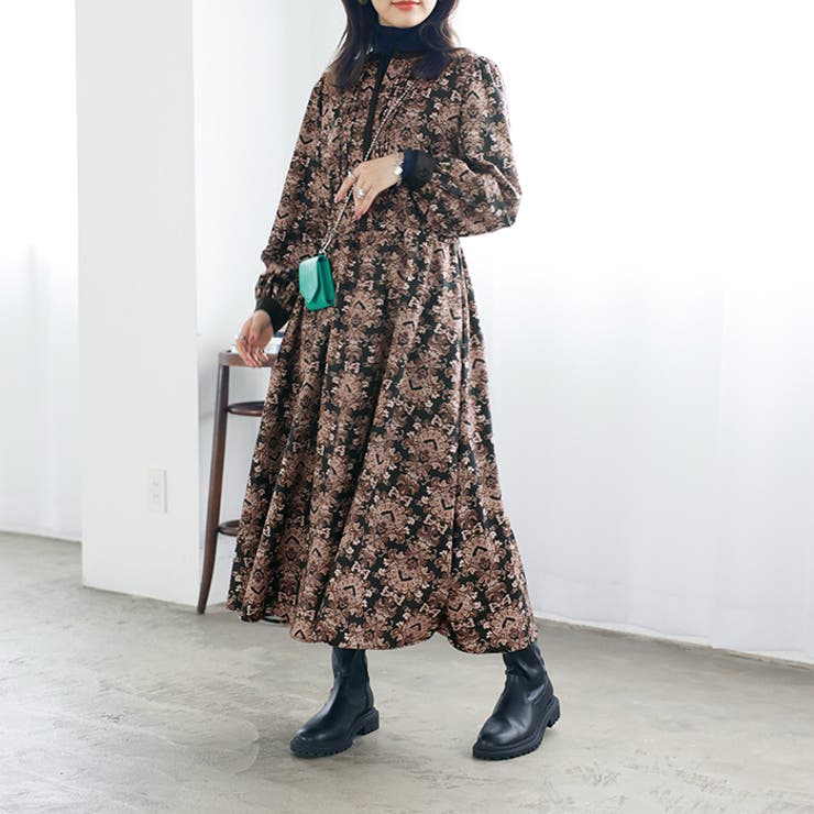 大人プリントロングワンピース | GeeRA | 詳細画像7 