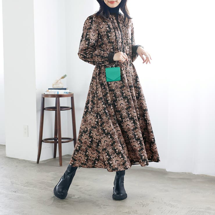 大人プリントロングワンピース | GeeRA | 詳細画像8 