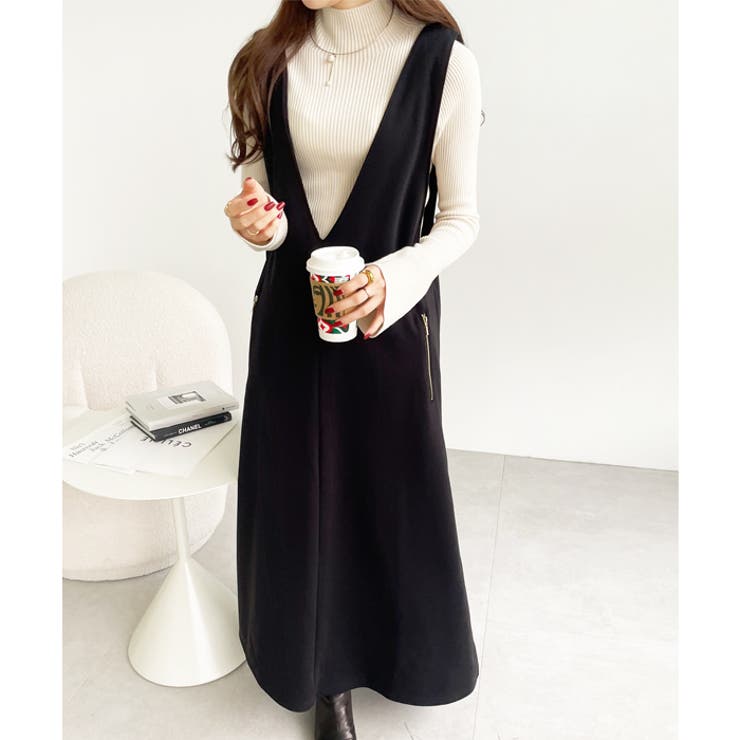 ポンチ裏起毛ジャンパースカート[品番：GERW0000099]｜GeeRA（ジーラ