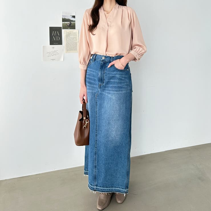 タックデザインスキッパーブラウス（七分袖） | GeeRA | 詳細画像12 