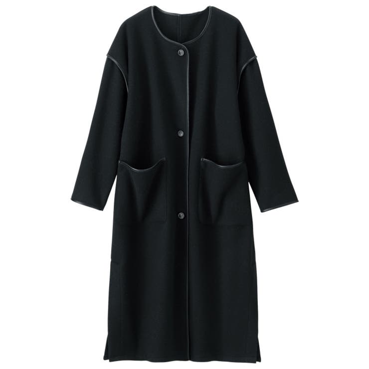 ノーカラーオーバーサイズパイピングコート[品番：GERW0000119]｜GeeRA