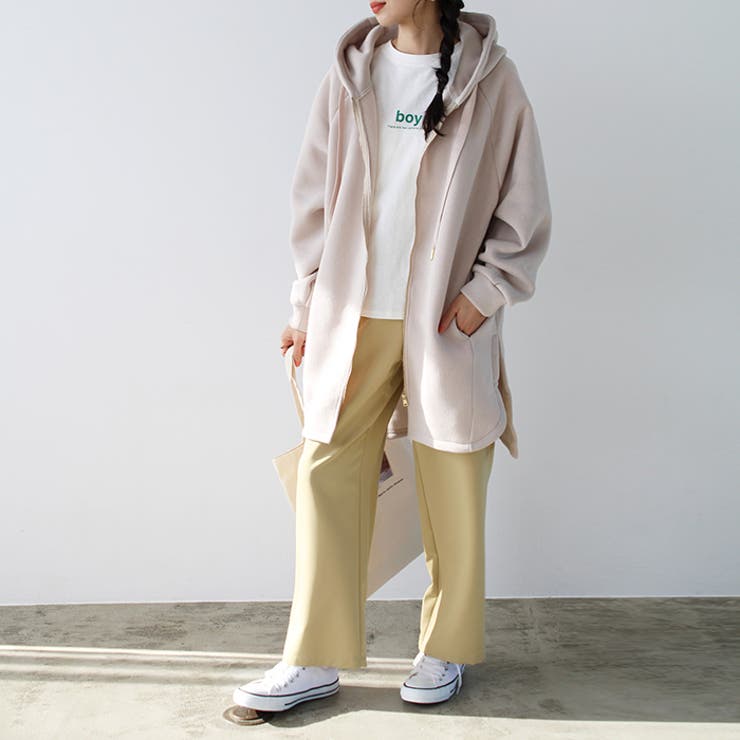 裏起毛ミディ丈パーカーコート[品番：GERW0000134]｜GeeRA