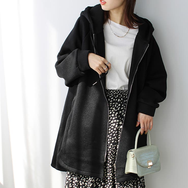 エムズグレイシー パーカー　コート　リバーシブル　ブラック　38 エムズグレイシー パーカー コート リバーシブル ブラック 38