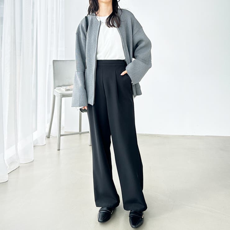 美脚ストレッチストレートイージーパンツ | GeeRA | 詳細画像3 