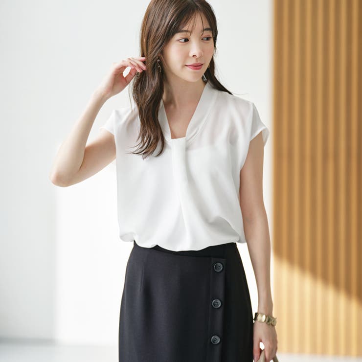 洗えるストレッチ！ジャケット＆ブラウス＆ワイドパンツ＆スカートスーツセット | GeeRA | 詳細画像35 