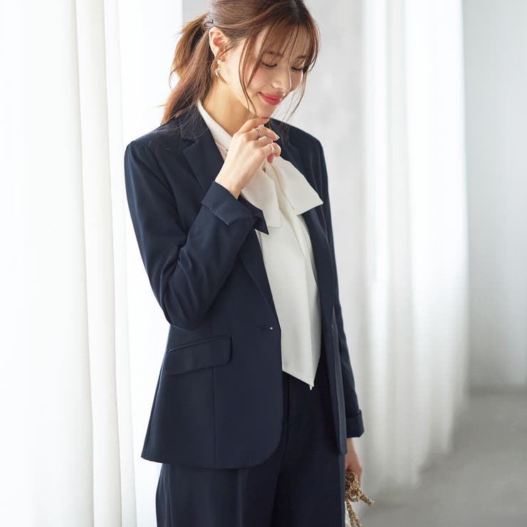 【２点セット】洗えるワイドパンツスーツセットアップ＜UV対策 防シワ ウォッシャ… | GeeRA | 詳細画像10 